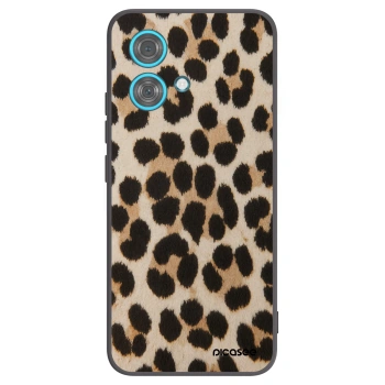 Picasee silikonowe czarne etui na Motorola Edge 40 Neo - Brown Tiger