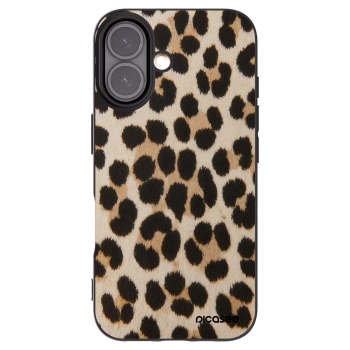 Picasee silikonowe czarne etui na Apple iPhone 16 - Brown Tiger