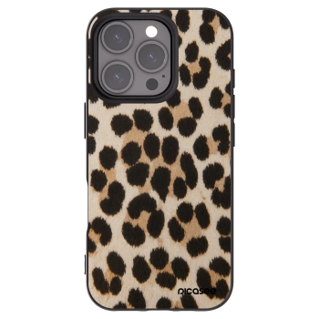 Picasee silikonowe czarne etui na Apple iPhone 16 Pro - Brown Tiger