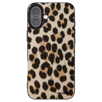 Picasee silikonowe czarne etui na Apple iPhone 16 Plus - Brown Tiger