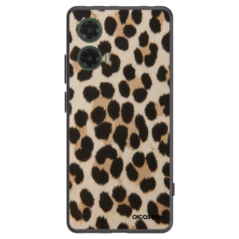 Picasee silikonowe czarne etui na Motorola Moto G35 5G - Brown Tiger
