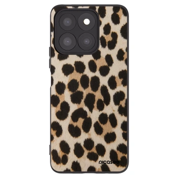 Picasee silikonowe czarne etui na Honor X8c - Brown Tiger