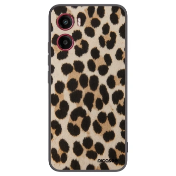Picasee silikonowe czarne etui na Motorola Moto G05 - Brown Tiger