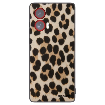 Picasee silikonowe czarne etui na Motorola Edge 50 Fusion - Brown Tiger