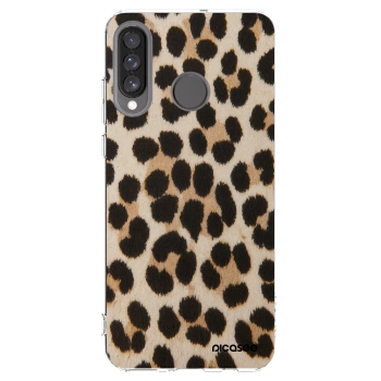 Picasee silikonowe przeźroczyste etui na Huawei P30 Lite - Brown Tiger
