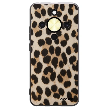 Picasee silikonowe czarne etui na Honor Magic8 Lite 5G - Brown Tiger