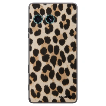 Picasee silikonowe czarne etui na Sony Xperia 10 VII - Brown Tiger