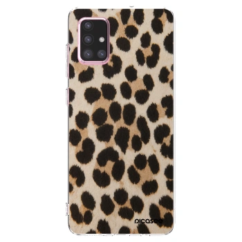 Picasee silikonowe przeźroczyste etui na Samsung Galaxy A71 A715F - Brown Tiger