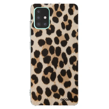 Picasee silikonowe przeźroczyste etui na Samsung Galaxy A51 A515F - Brown Tiger