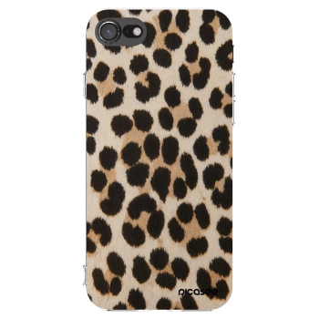 Picasee silikonowe przeźroczyste etui na Apple iPhone SE 2020 - Brown Tiger