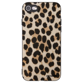 Picasee silikonowe czarne etui na Apple iPhone SE 2020 - Brown Tiger