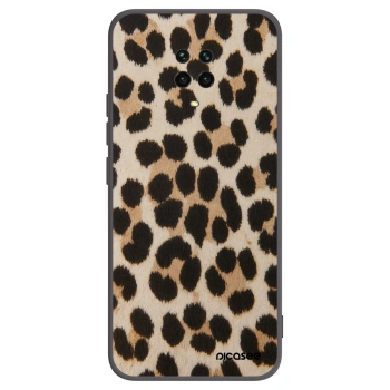 Picasee silikonowe czarne etui na Xiaomi Redmi Note 9S - Brown Tiger
