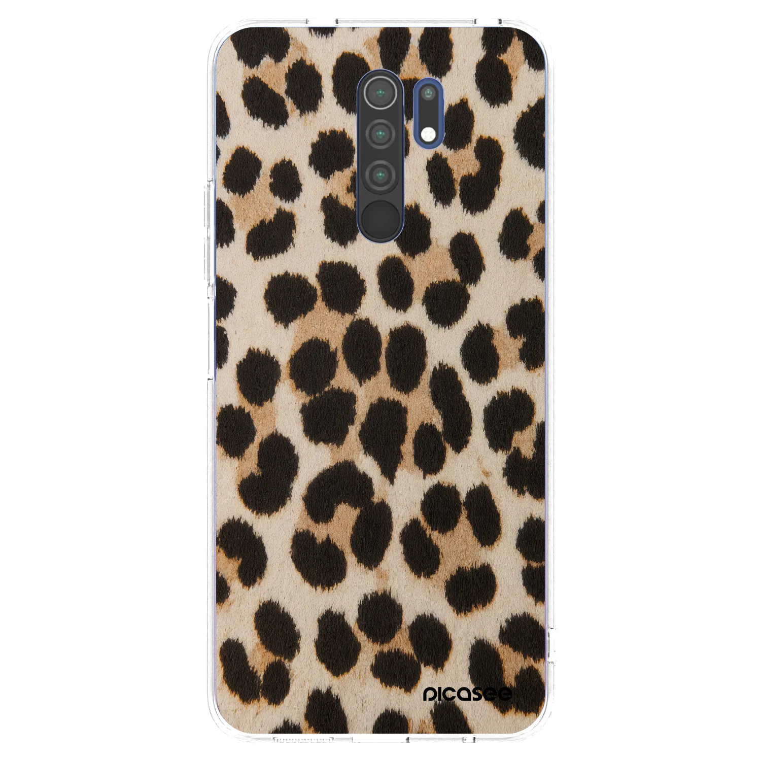 Picasee silikonowe przeźroczyste etui na Xiaomi Redmi 9 - Brown Tiger