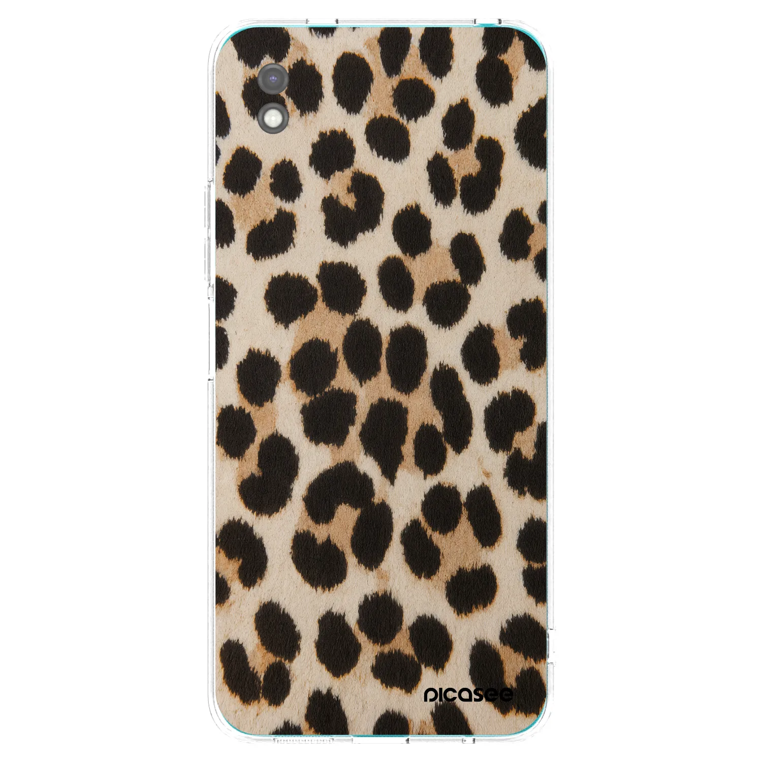 Picasee silikonowe czarne etui na Xiaomi Redmi 9A - Brown Tiger