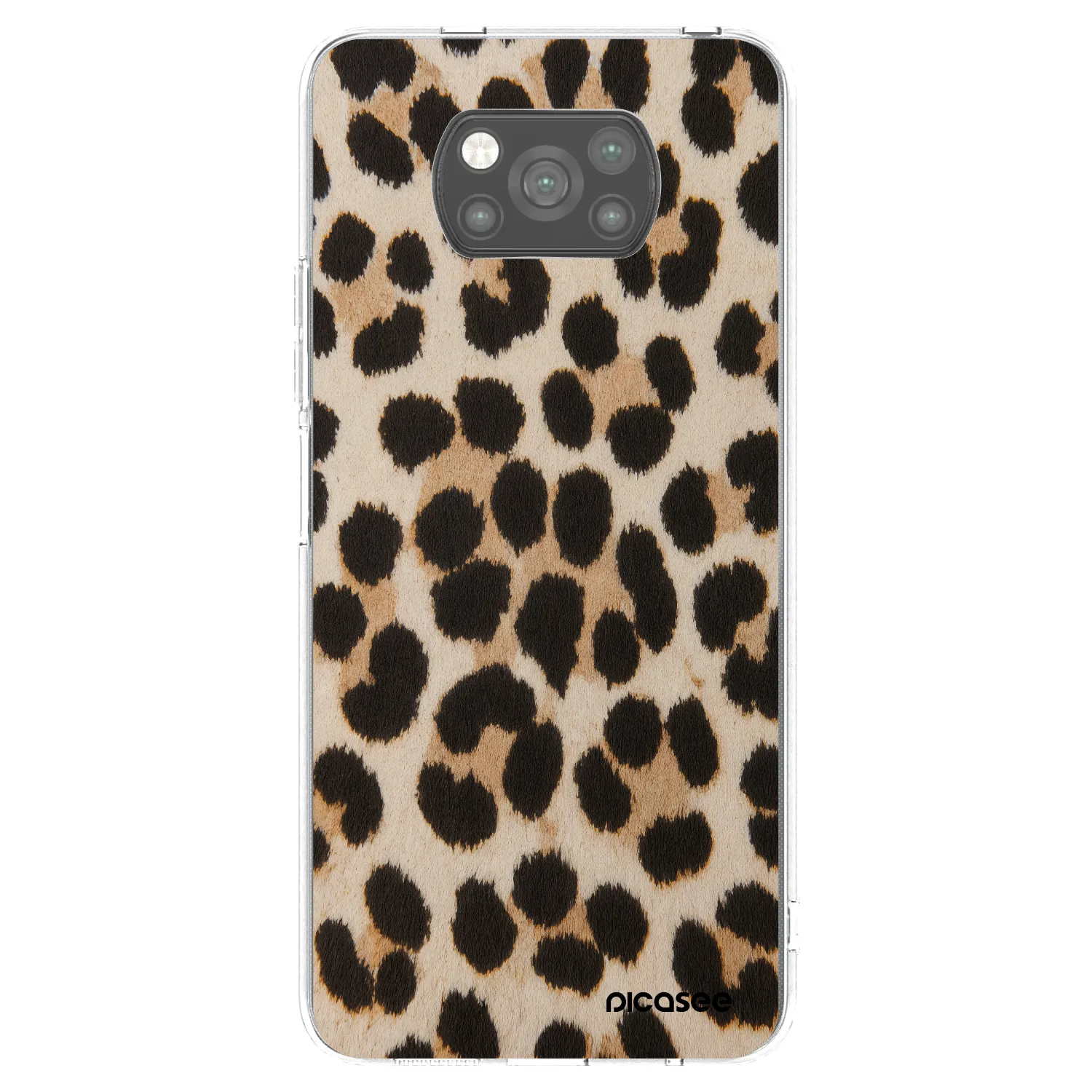 Picasee silikonowe czarne etui na Xiaomi Poco X3 - Brown Tiger