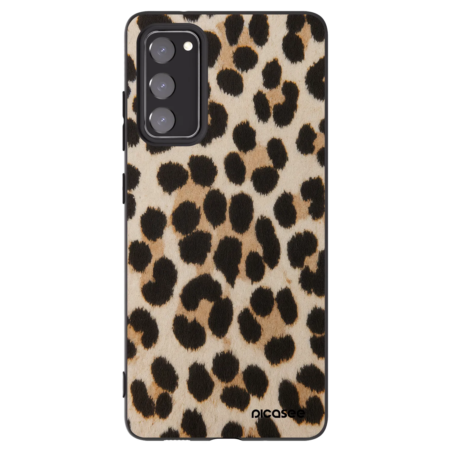 Picasee silikonowe czarne etui na Samsung Galaxy S20 FE - Brown Tiger