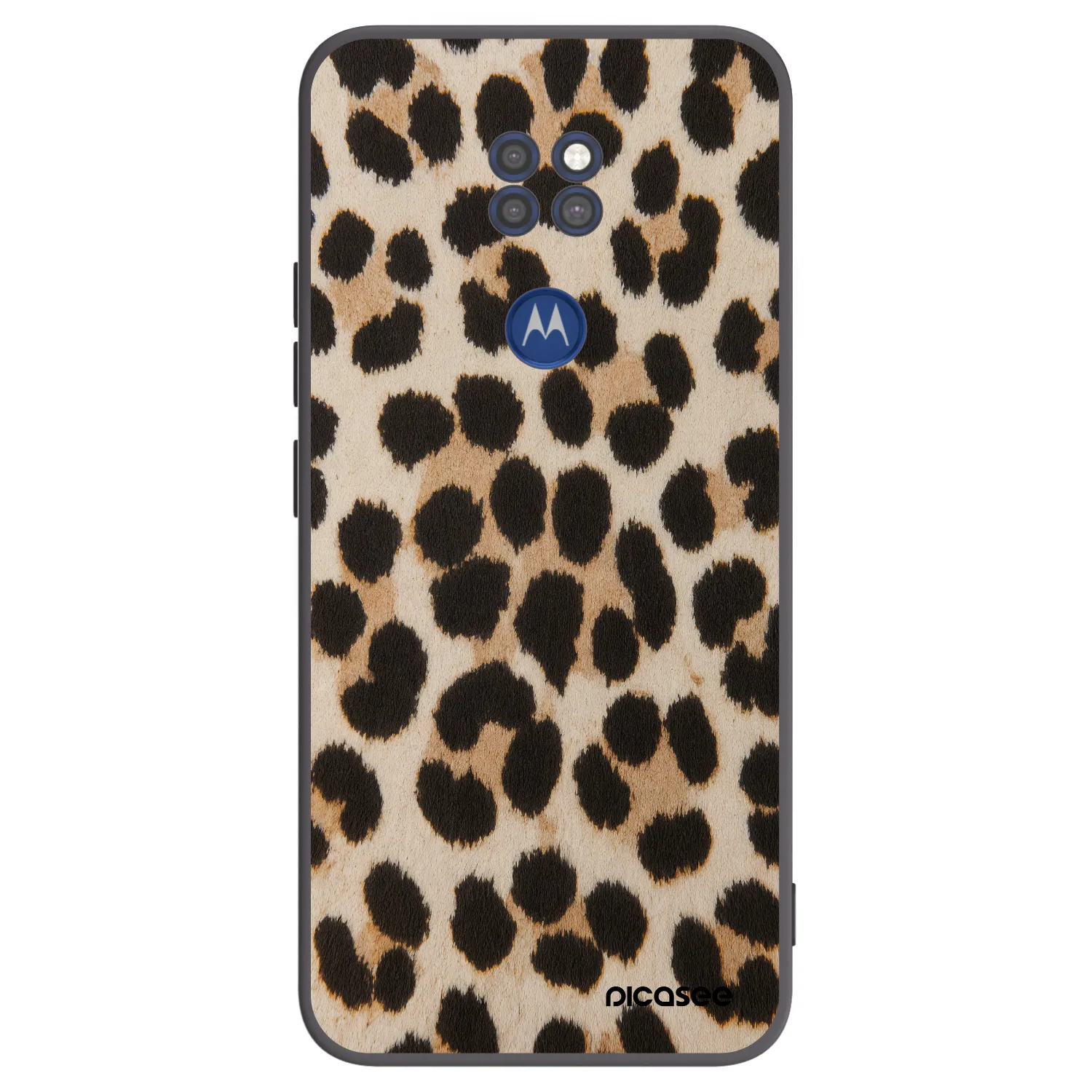 Picasee silikonowe czarne etui na Motorola Moto G9 Play - Brown Tiger