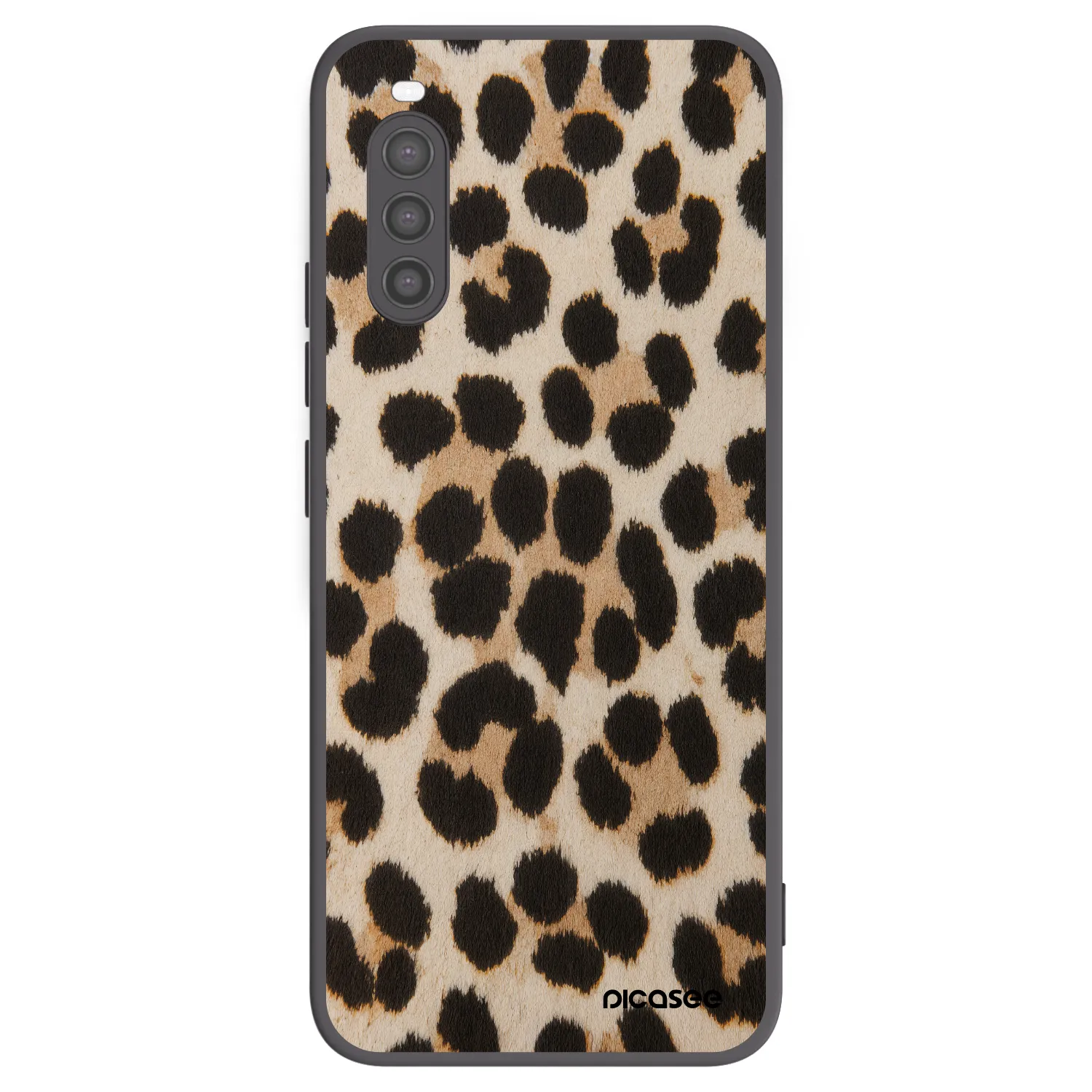 Picasee silikonowe czarne etui na Sony Xperia 10 II - Brown Tiger
