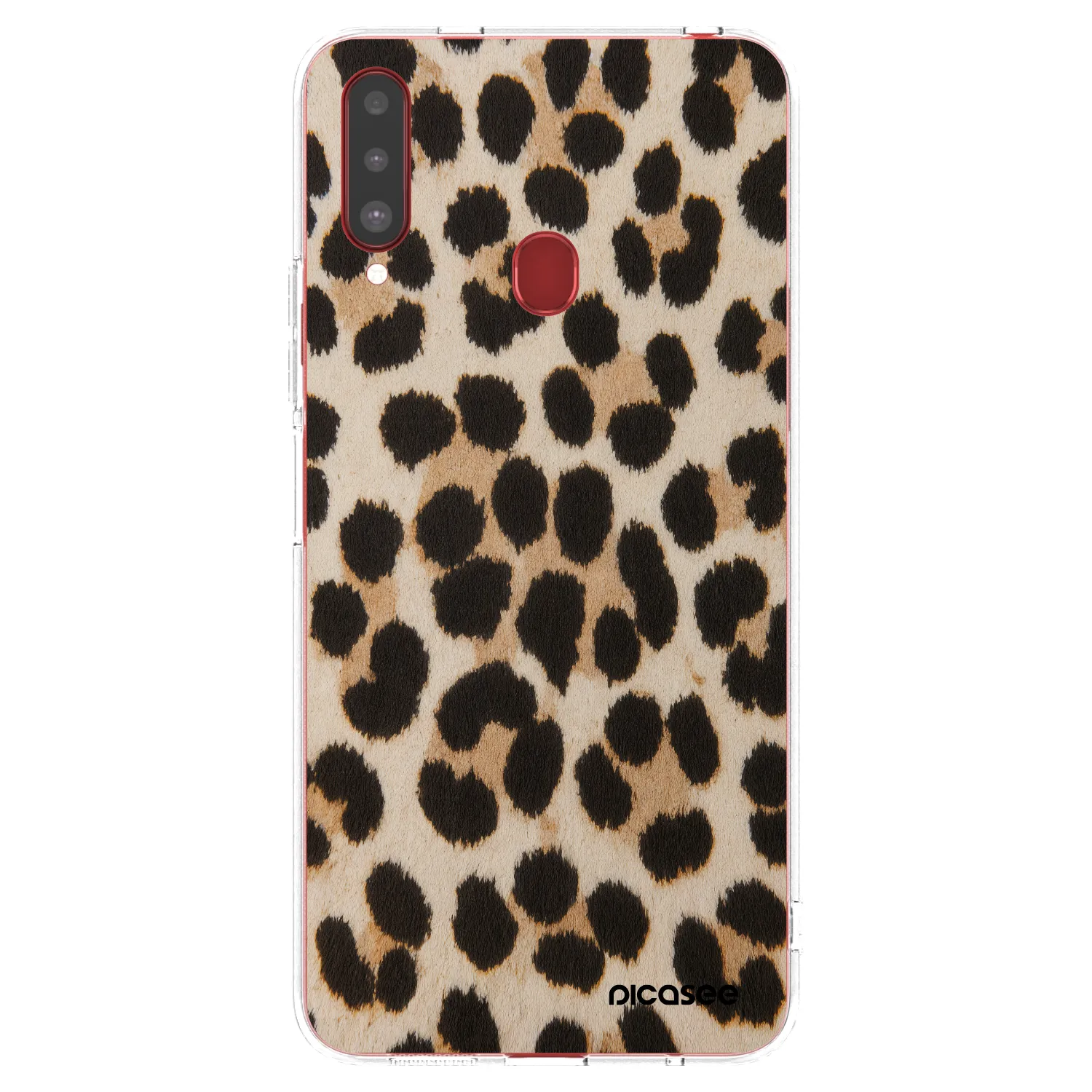 Picasee silikonowe przeźroczyste etui na Samsung Galaxy A20s - Brown Tiger