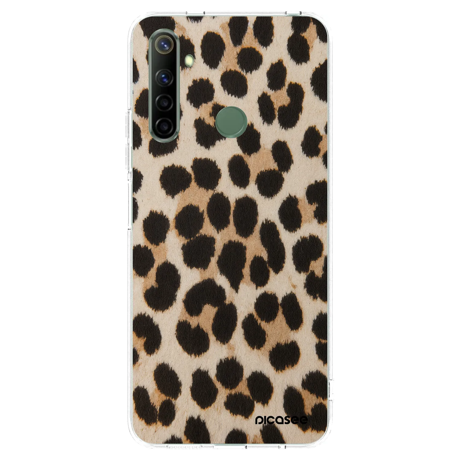 Picasee silikonowe przeźroczyste etui na Realme 6i - Brown Tiger