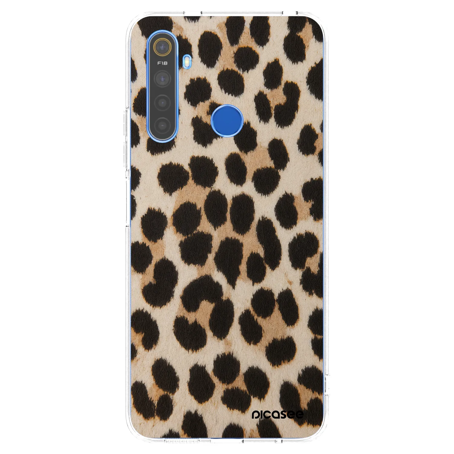 Picasee silikonowe przeźroczyste etui na Realme 5 - Brown Tiger