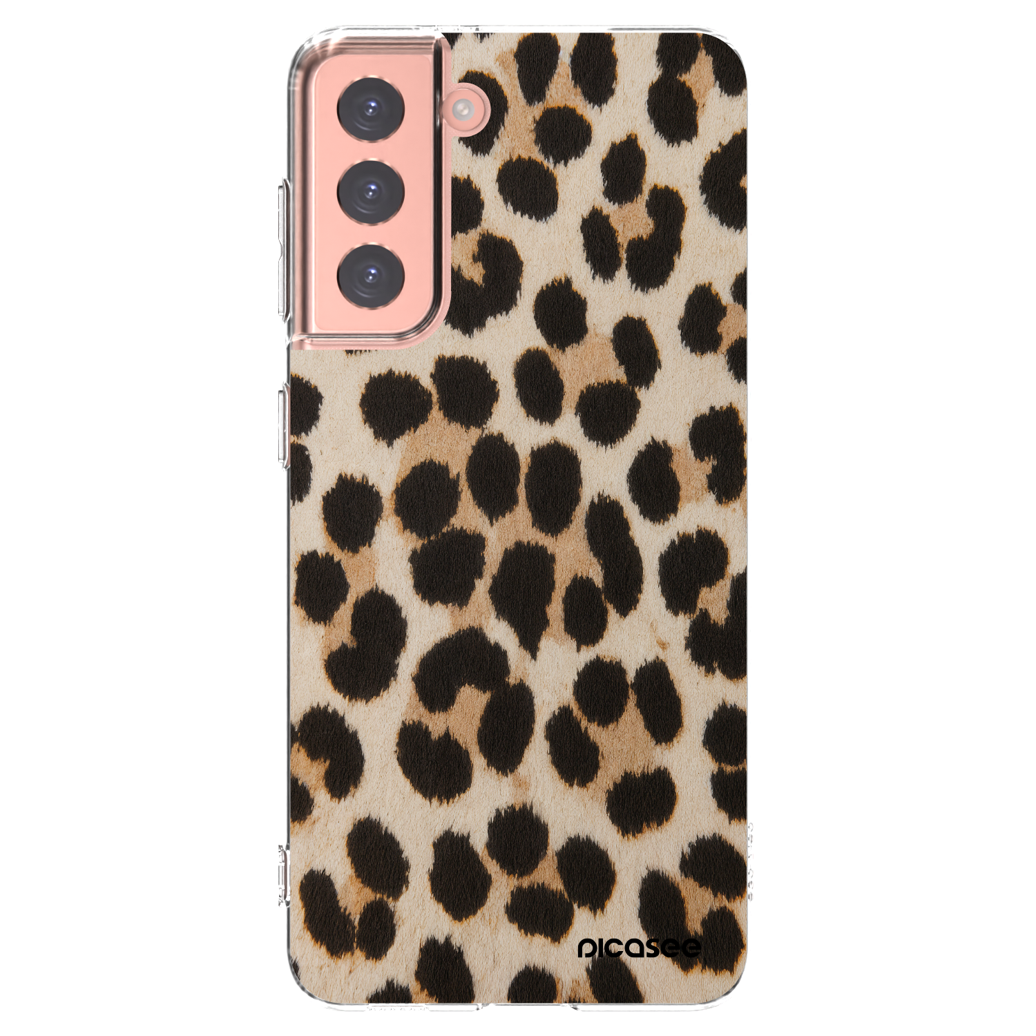 Picasee silikonowe przeźroczyste etui na Samsung Galaxy S21 5G G991B - Brown Tiger