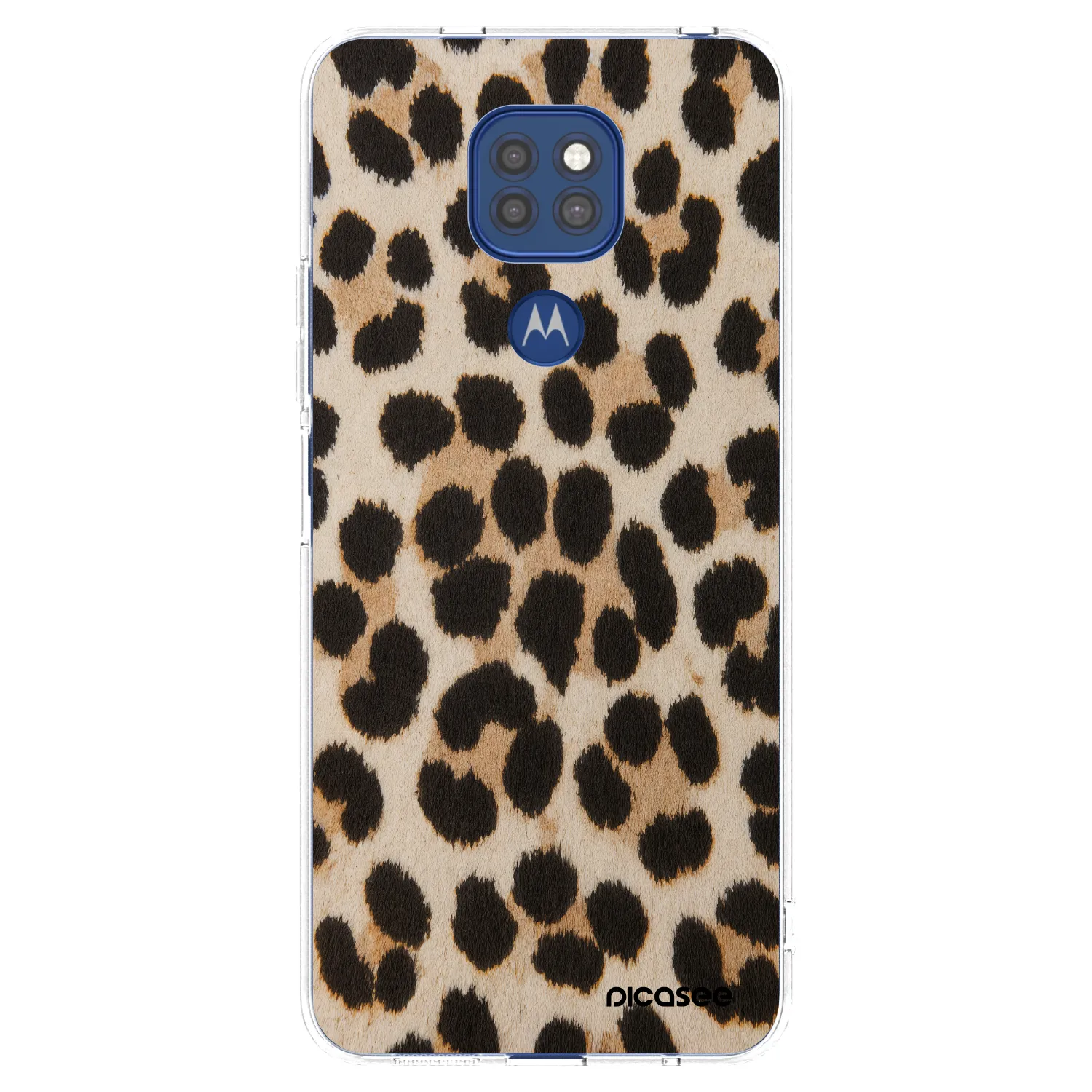 Picasee silikonowe przeźroczyste etui na Motorola Moto G9 Play - Brown Tiger