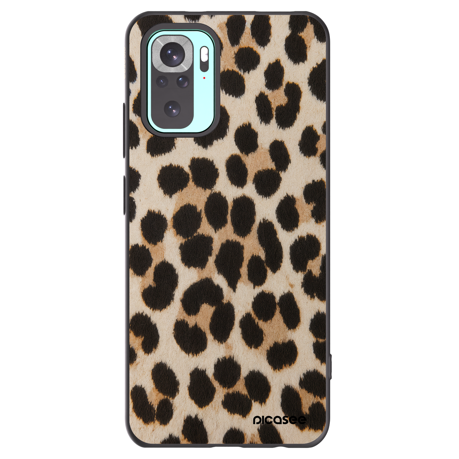 Picasee silikonowe czarne etui na Xiaomi Redmi Note 10 Pro - Brown Tiger