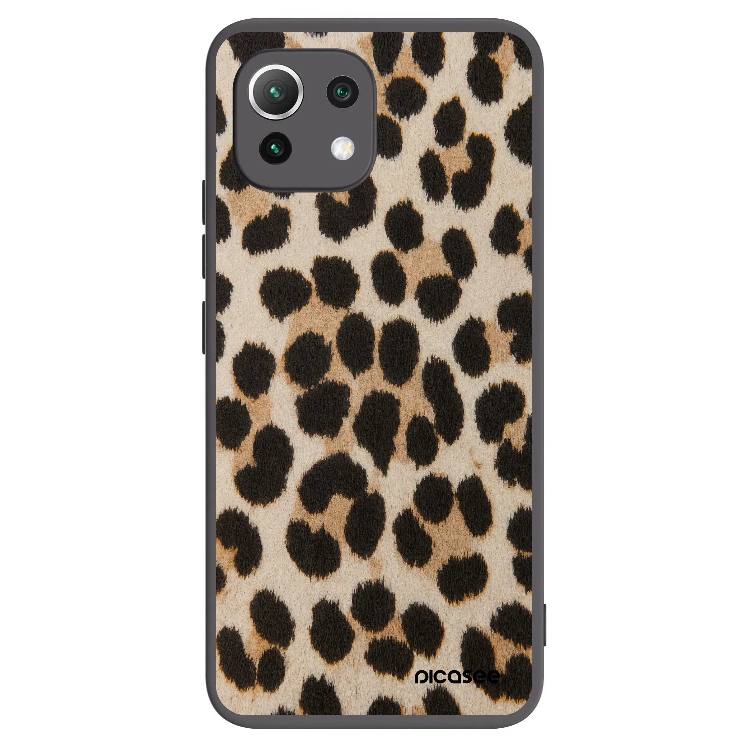 Picasee silikonowe czarne etui na Xiaomi Mi 11 Lite - Brown Tiger
