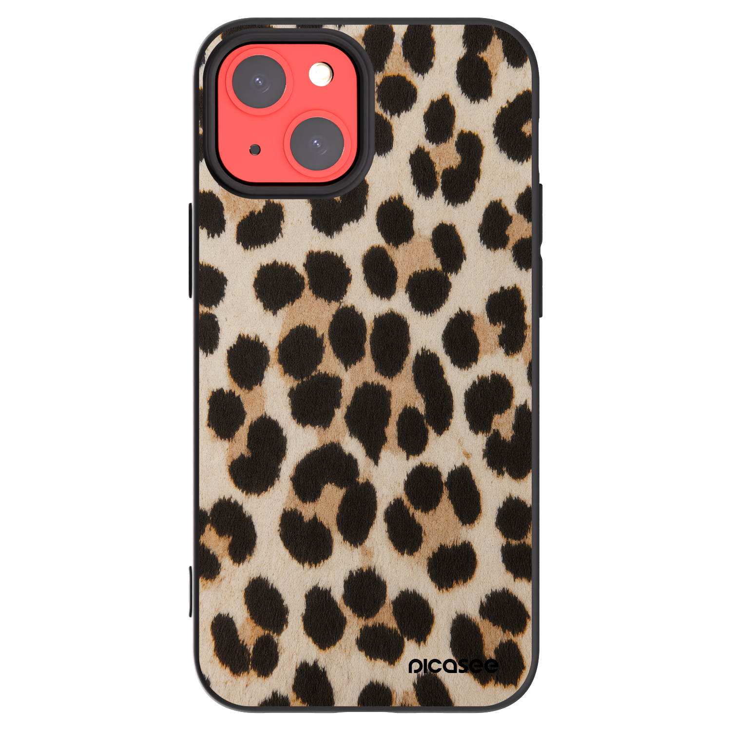 Picasee silikonowe czarne etui na Apple iPhone 13 mini - Brown Tiger