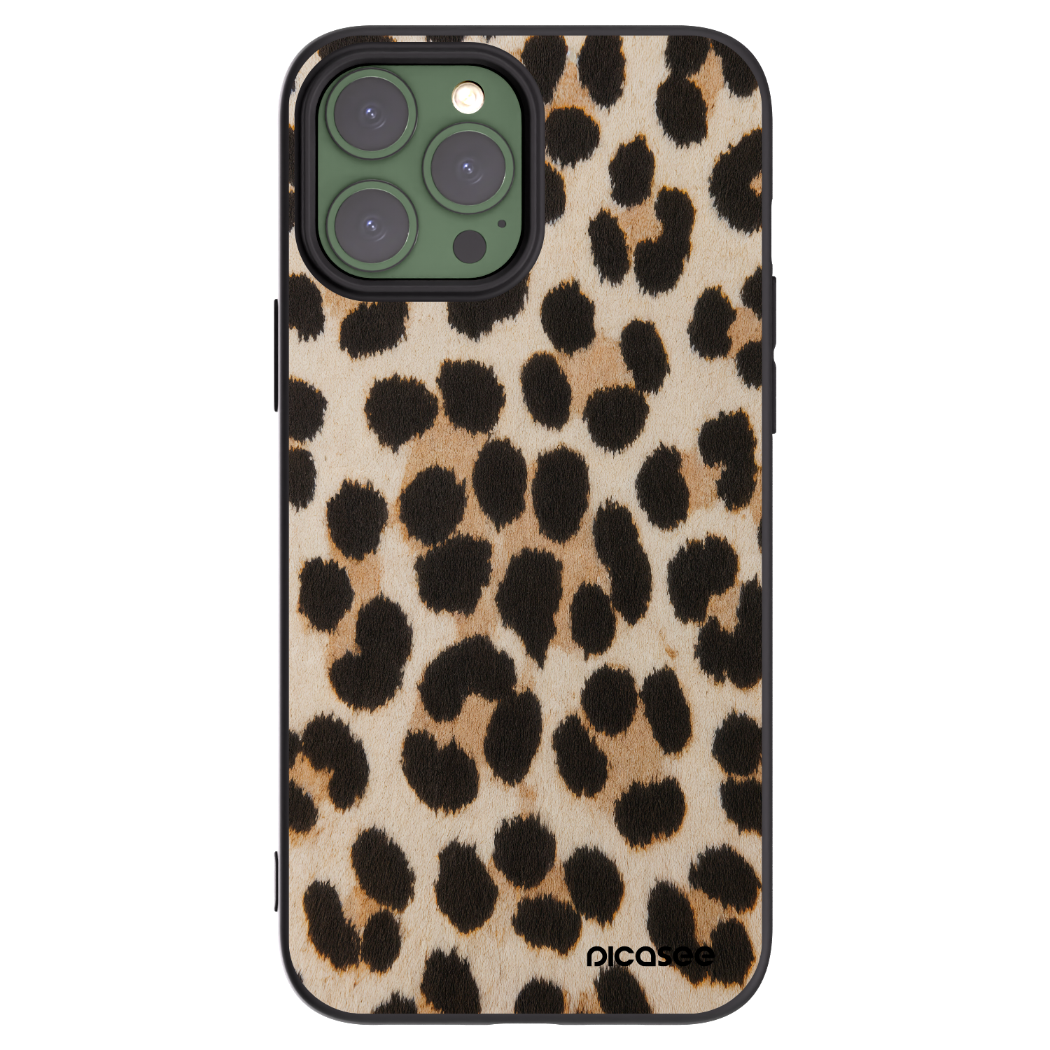 Picasee silikonowe czarne etui na Apple iPhone 13 Pro Max - Brown Tiger