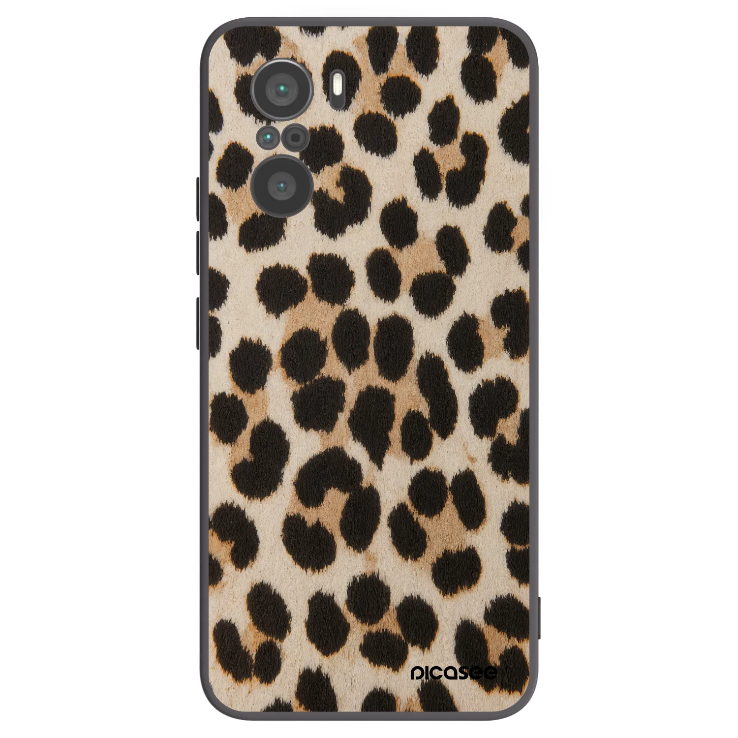 Picasee silikonowe czarne etui na Xiaomi Poco F3 - Brown Tiger
