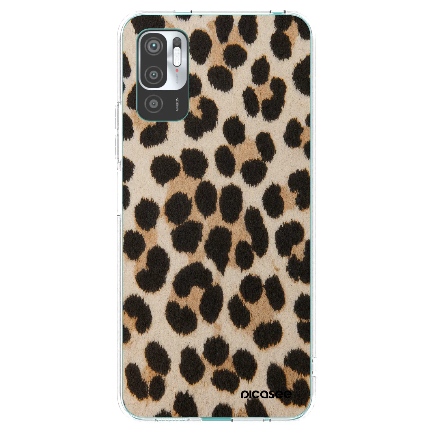 Picasee silikonowe przeźroczyste etui na Xiaomi Redmi Note 10 5G - Brown Tiger
