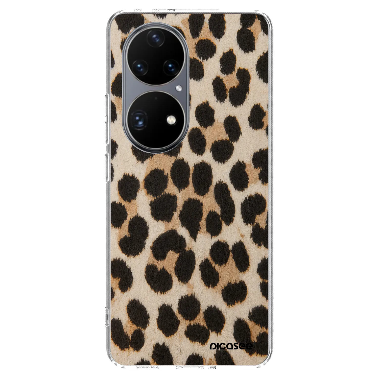 Picasee silikonowe przeźroczyste etui na Huawei P50 - Brown Tiger