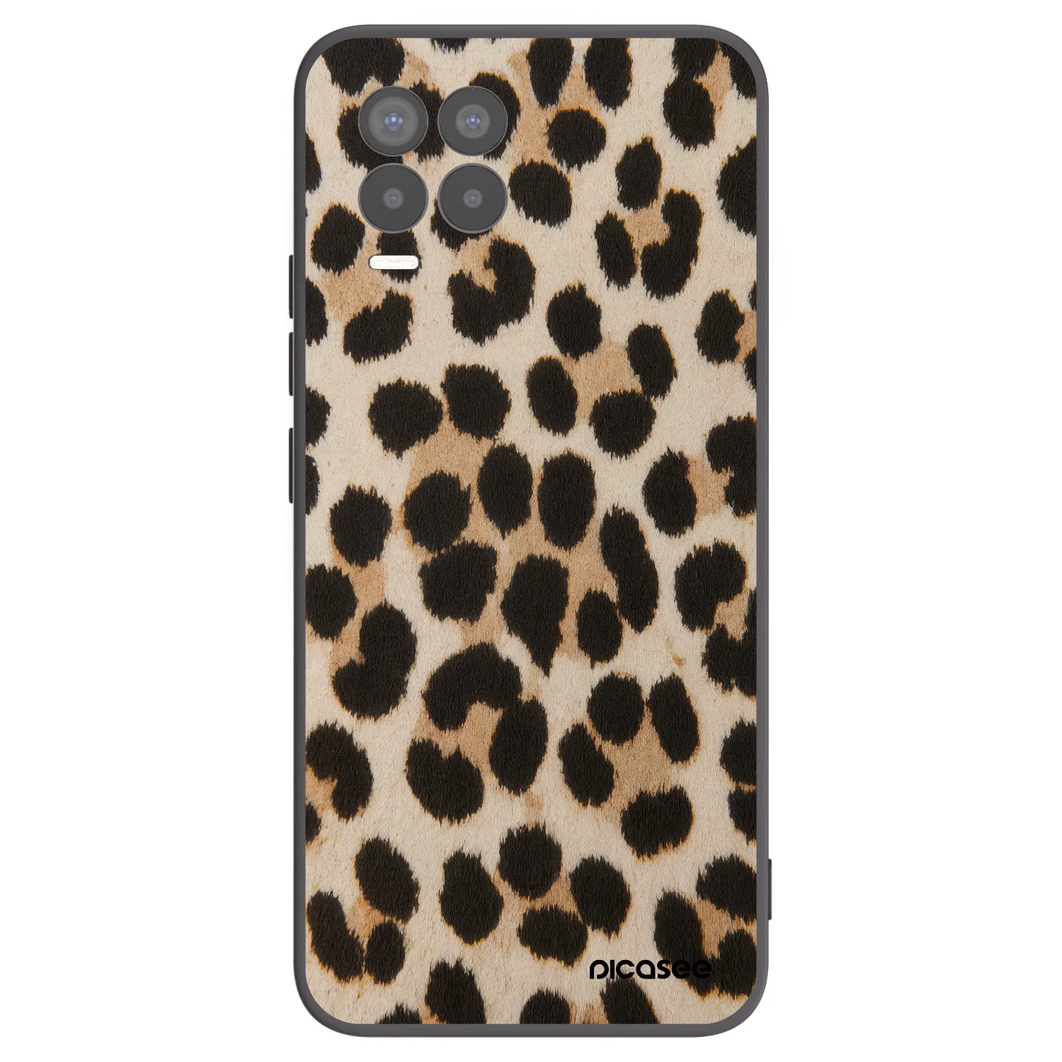 Picasee silikonowe czarne etui na Realme 8 4G - Brown Tiger
