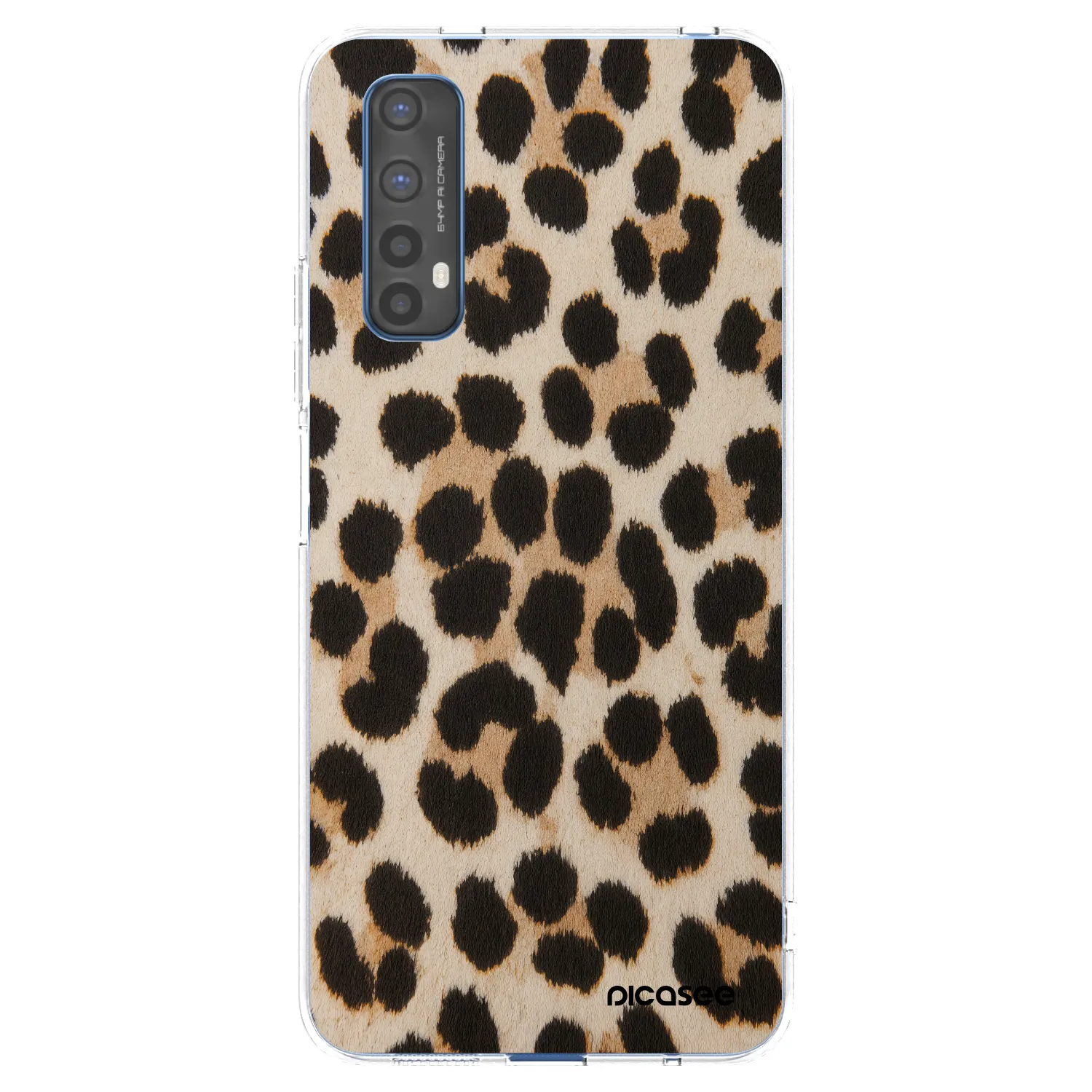 Picasee silikonowe przeźroczyste etui na Realme 7 - Brown Tiger