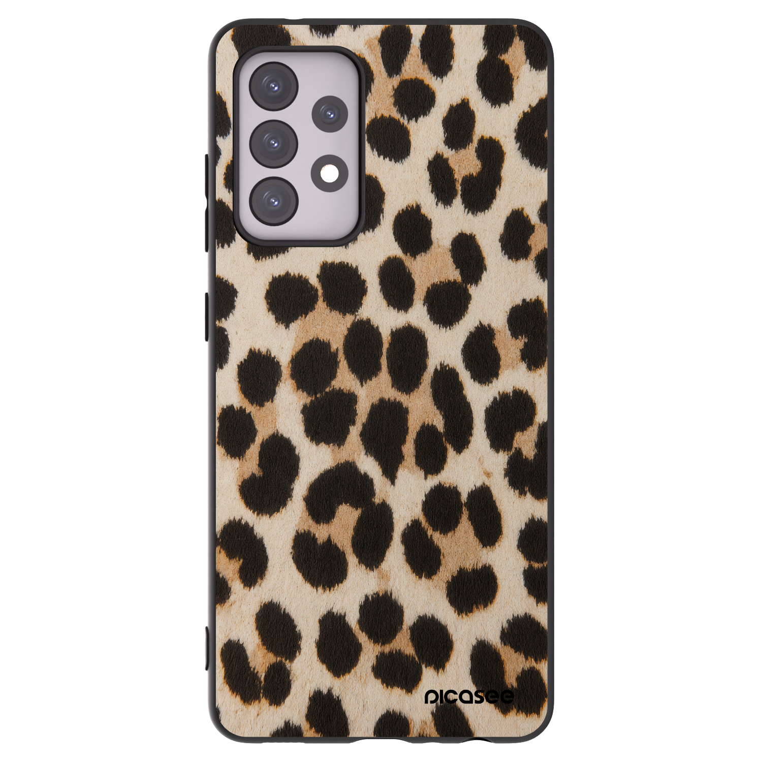 Picasee silikonowe czarne etui na Samsung Galaxy A52s 5G A528B - Brown Tiger
