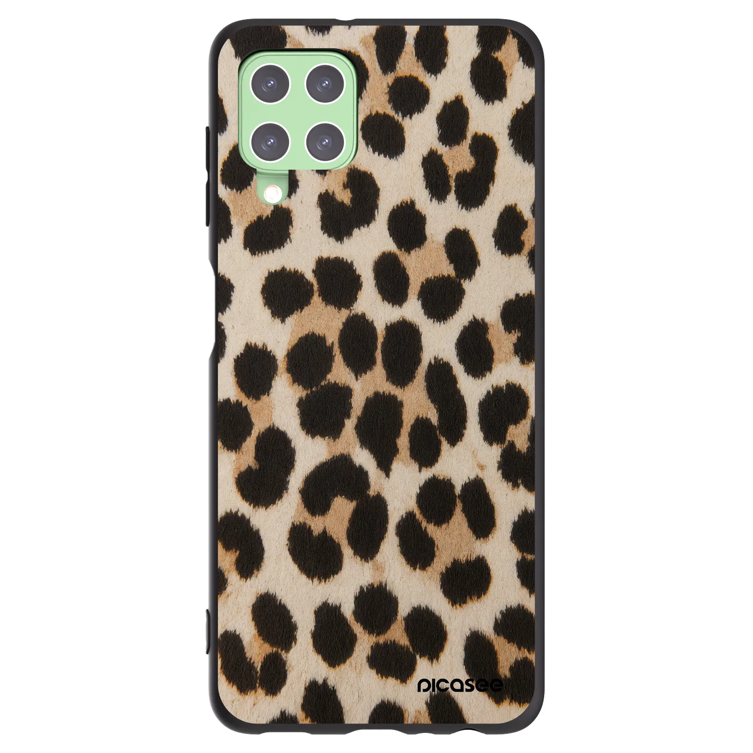 Picasee silikonowe czarne etui na Samsung Galaxy A22 A225F 4G - Brown Tiger