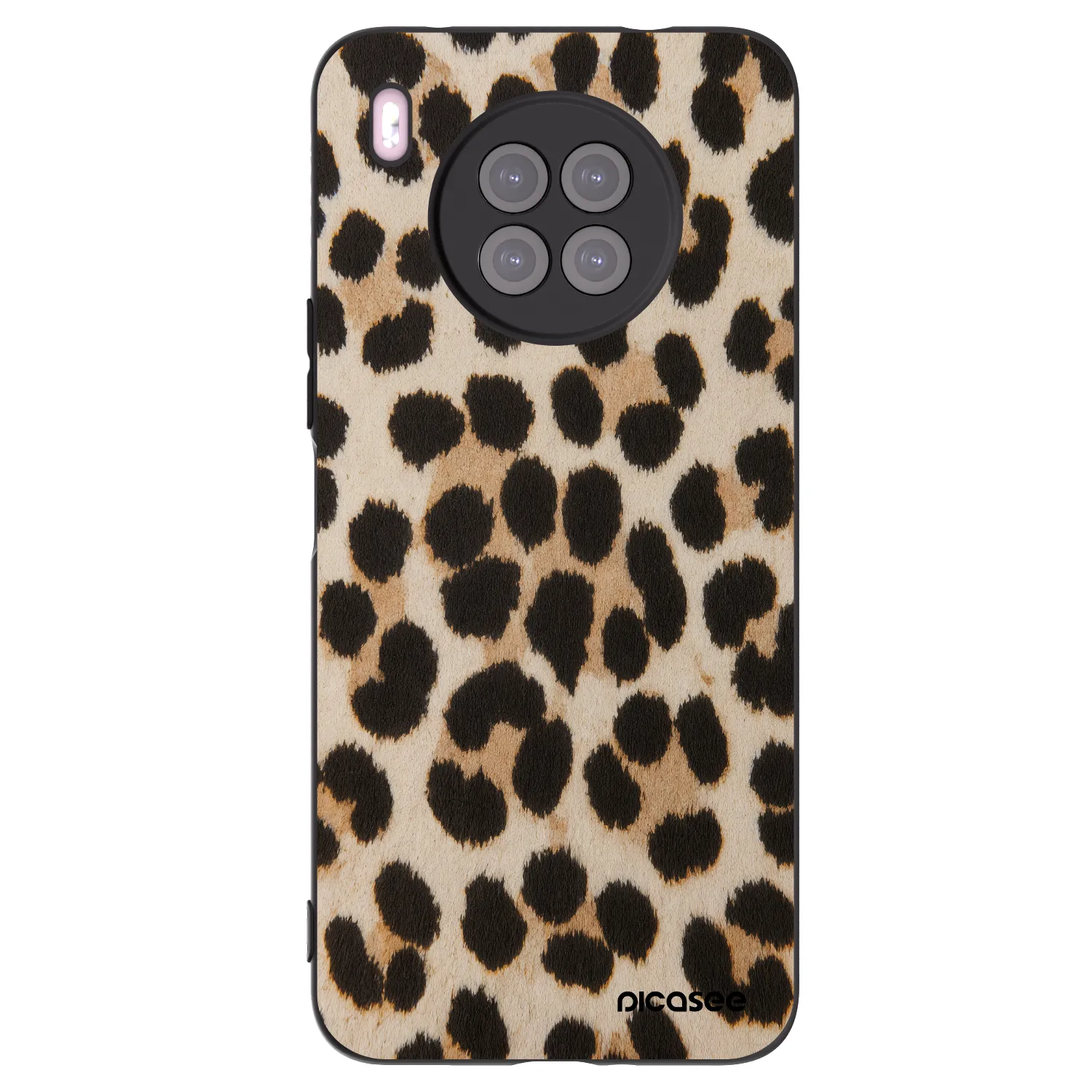 Picasee silikonowe czarne etui na Huawei Nova 8i - Brown Tiger
