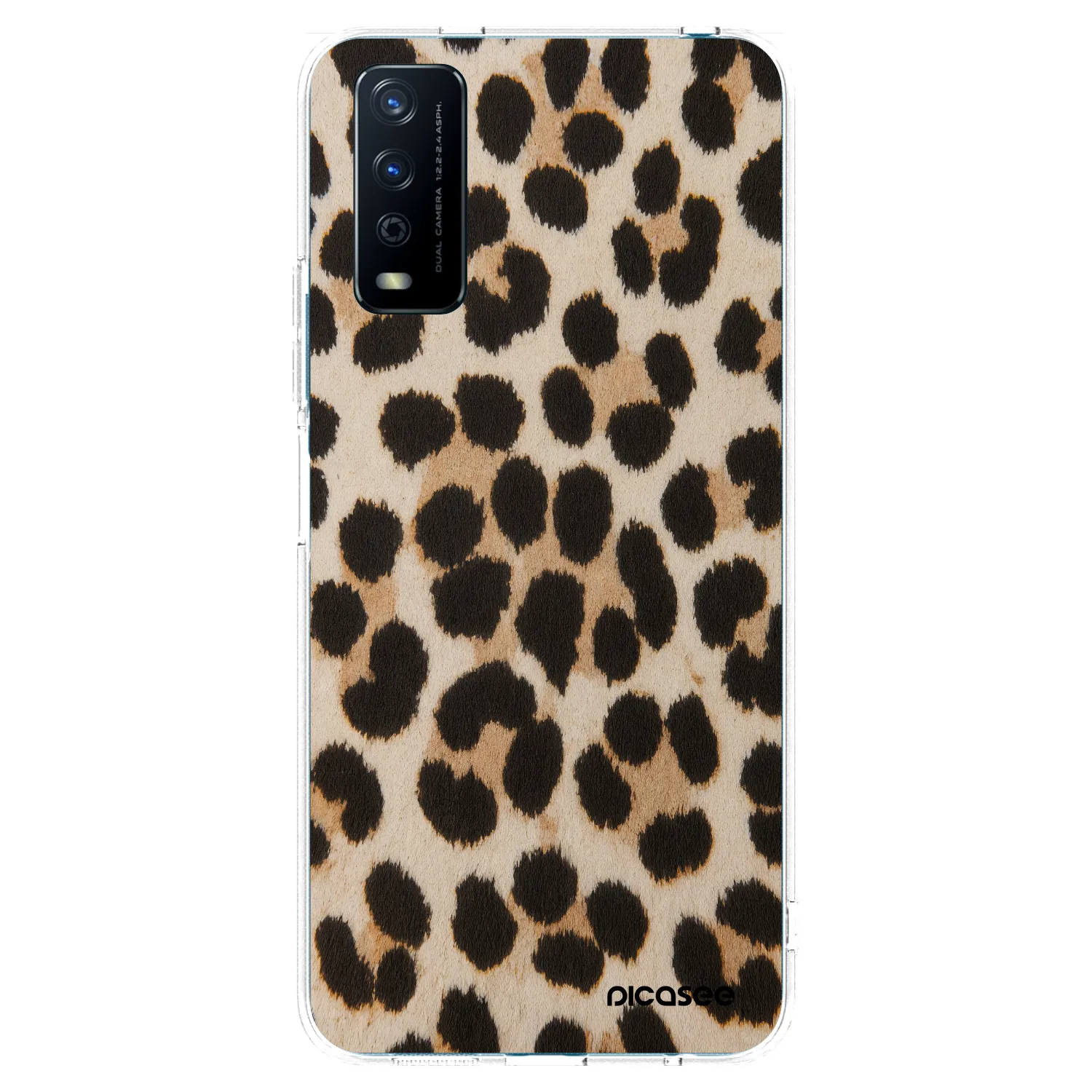 Picasee silikonowe przeźroczyste etui na Vivo Y11s - Brown Tiger