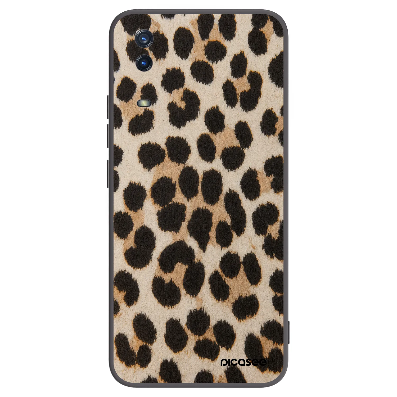 Picasee silikonowe czarne etui na Vivo Y11s - Brown Tiger
