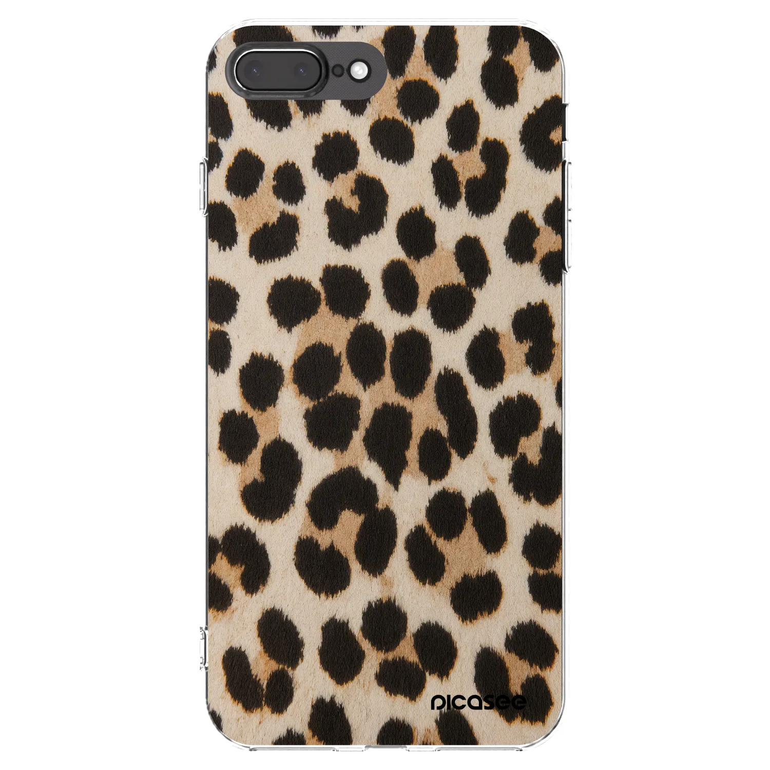 Picasee silikonowe przeźroczyste etui na Apple iPhone 7 Plus - Brown Tiger