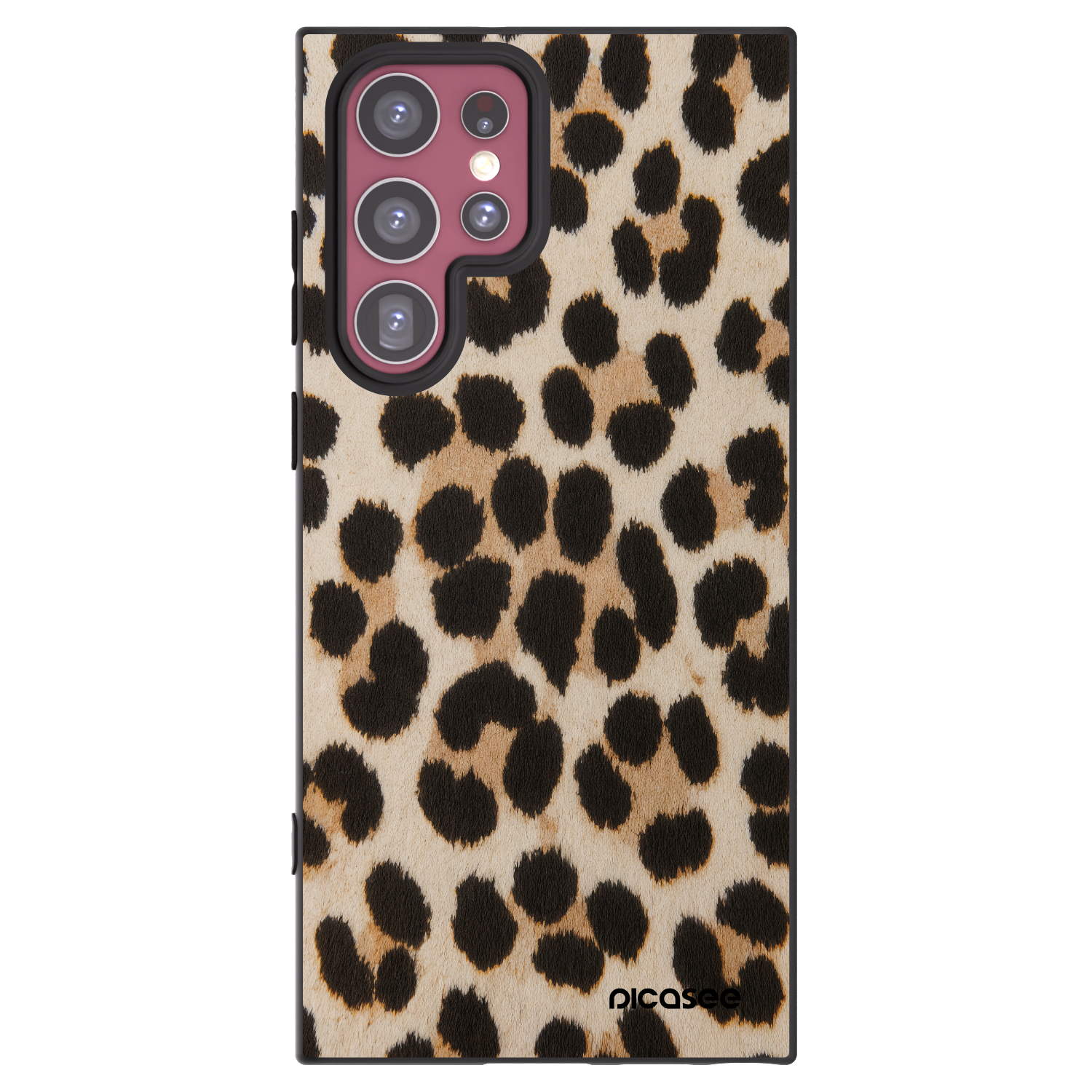 Picasee silikonowe czarne etui na Samsung Galaxy S22 Ultra 5G - Brown Tiger