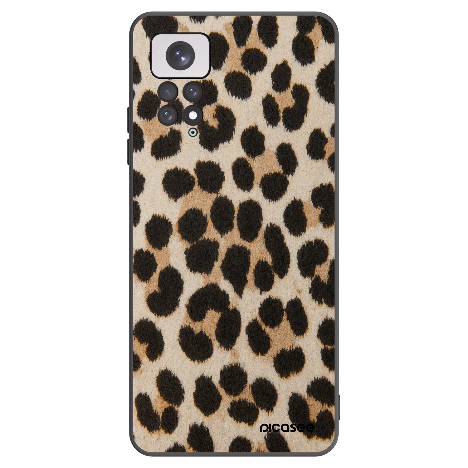 Picasee silikonowe czarne etui na Xiaomi Redmi Note 11 - Brown Tiger