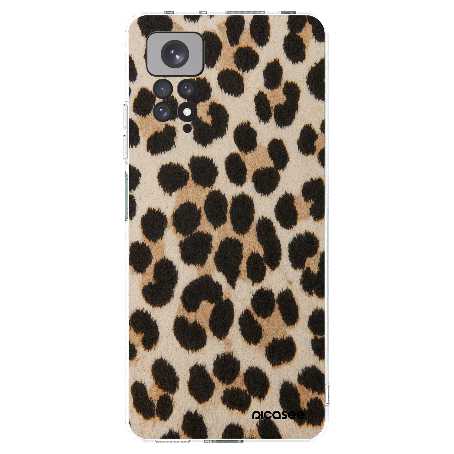 Picasee silikonowe przeźroczyste etui na Xiaomi Redmi Note 11S 4G - Brown Tiger