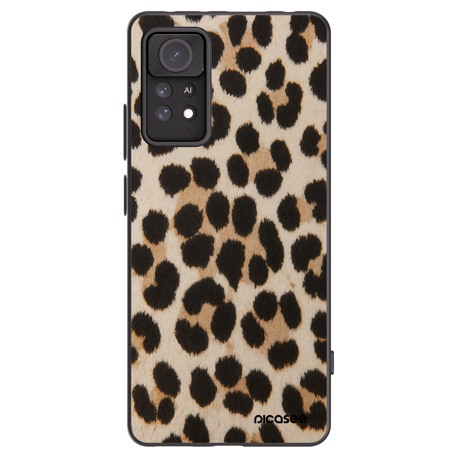 Picasee silikonowe czarne etui na Xiaomi Redmi Note 11 Pro 5G - Brown Tiger