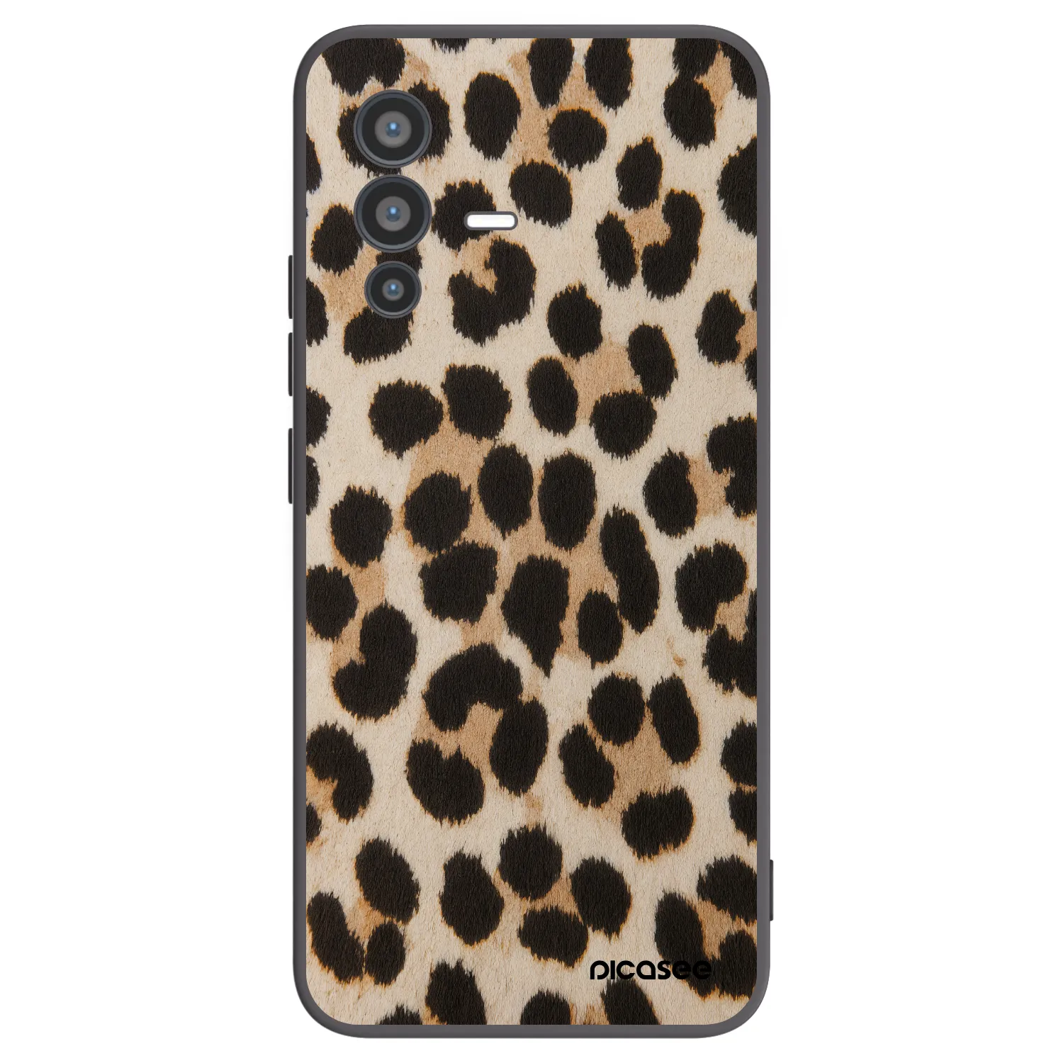 Picasee silikonowe czarne etui na Vivo V23 5G - Brown Tiger