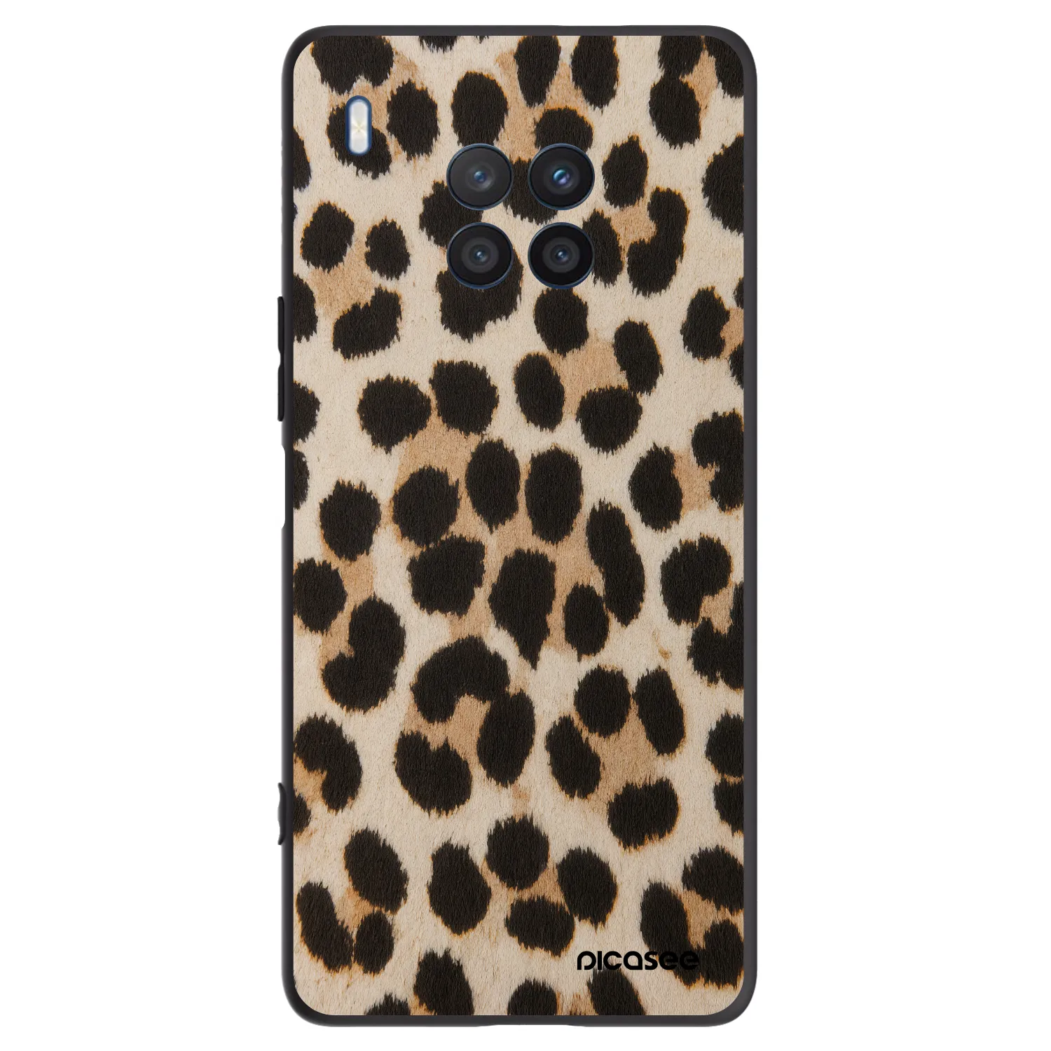 Picasee silikonowe czarne etui na Honor 50 Lite - Brown Tiger