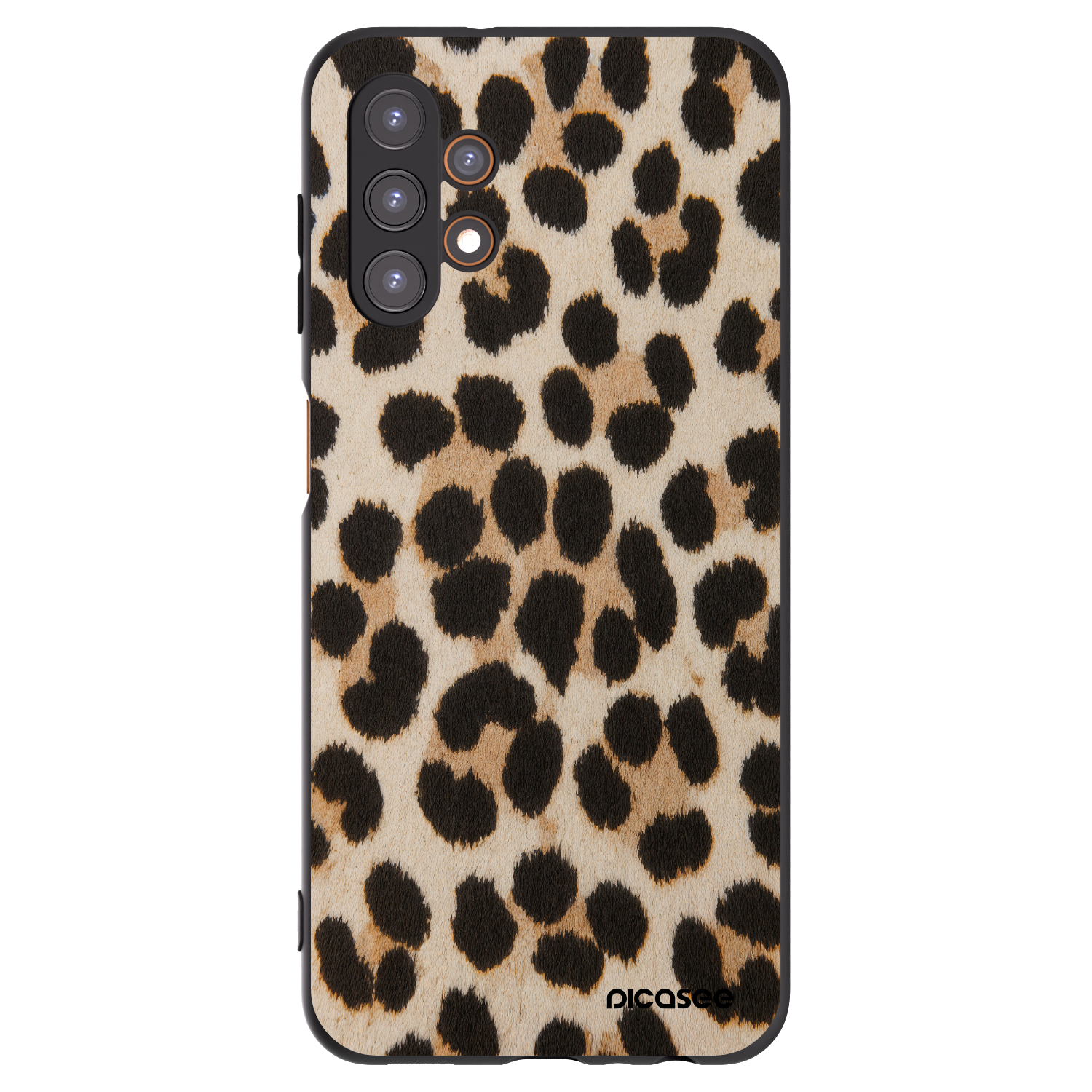 Picasee silikonowe czarne etui na Samsung Galaxy A13 4G A135 - Brown Tiger