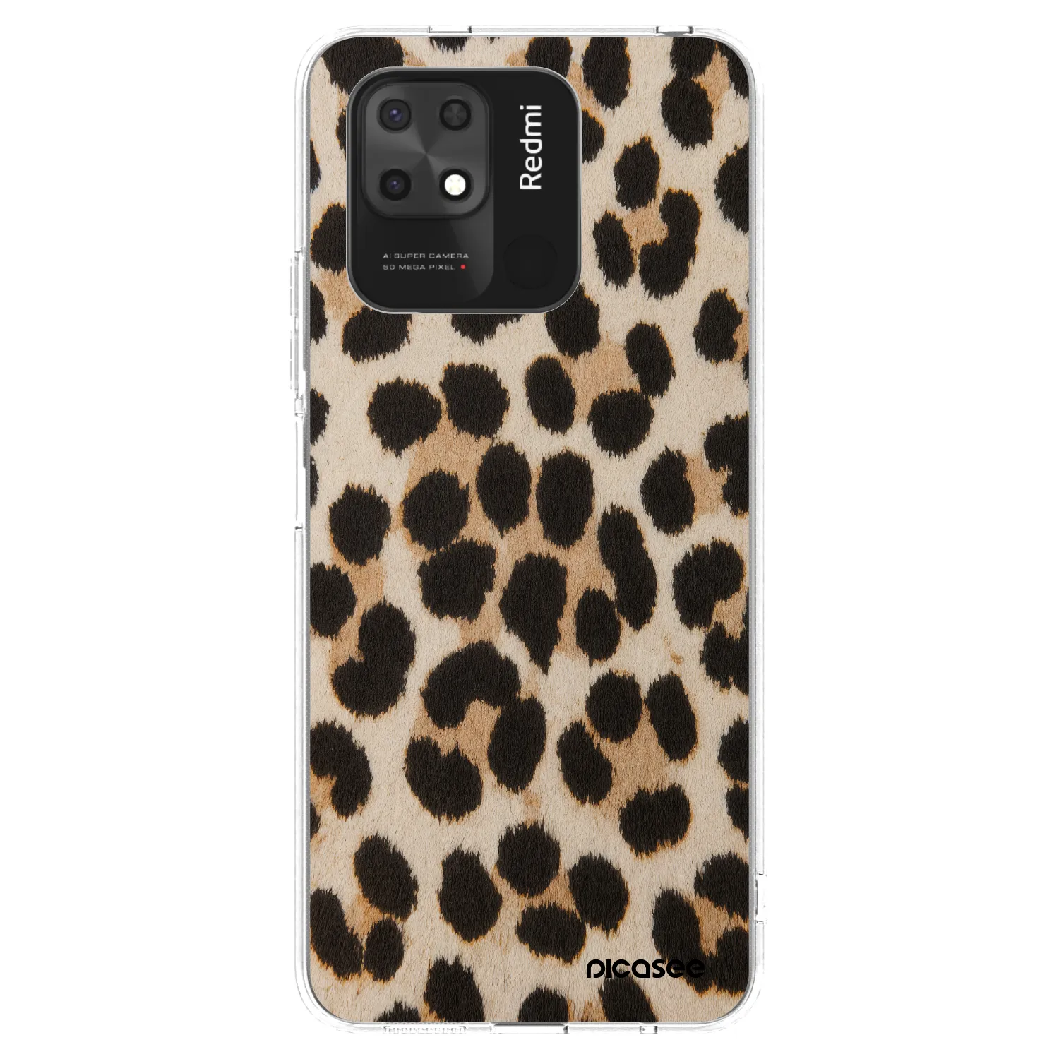 Picasee silikonowe przeźroczyste etui na Xiaomi Redmi 10C - Brown Tiger